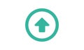Upload arrow icon. Files uploading icon. Vector isolated illustration