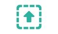 Upload arrow icon. Files uploading icon. Vector isolated illustration