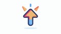 Professional Upload Arrow Icon for Basic Web Design Royalty Free Stock Photo