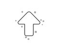 Upload arrow line icon. Direction Arrowhead. Vector Royalty Free Stock Photo