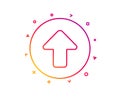 Upload arrow line icon. Direction Arrowhead. Vector Royalty Free Stock Photo