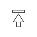 Upload arrow line icon