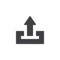 Upload arrow vector icon