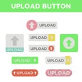 Upload button icon design Royalty Free Stock Photo