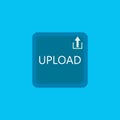 Upload button icon logo design Royalty Free Stock Photo