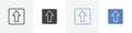 upload button icon vector set use for web ui or app Royalty Free Stock Photo