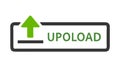 UPLOAD Button with Upward Arrow for File Submission, vector design Generative AI Royalty Free Stock Photo