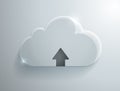 Upload cloud glass icon Royalty Free Stock Photo