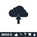 Upload cloud icon flat Royalty Free Stock Photo
