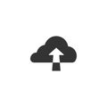 Upload cloud icon in simple design. Vector illustration Royalty Free Stock Photo