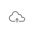 Upload cloud outline icon Royalty Free Stock Photo