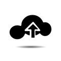 Upload cloud server icon logo vector isolated Royalty Free Stock Photo