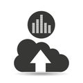 Upload cloud sound frequency Royalty Free Stock Photo