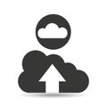 Upload cloud sound graphic Royalty Free Stock Photo