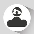 Upload cloud sound graphic Royalty Free Stock Photo