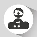 Upload cloud sound music Royalty Free Stock Photo