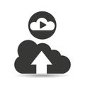 Upload cloud sound player Royalty Free Stock Photo