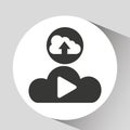 Upload cloud sound player Royalty Free Stock Photo