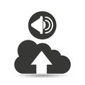 Upload cloud sound speaker Royalty Free Stock Photo