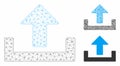 Upload Container Vector Mesh 2D Model and Triangle Mosaic Icon Royalty Free Stock Photo