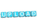 Upload Cube text Royalty Free Stock Photo