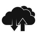 Upload data cloud icon simple vector. Computer storage Royalty Free Stock Photo