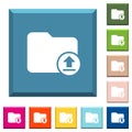 Upload directory white icons on edged square buttons