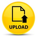 Upload (document icon) special yellow round button Royalty Free Stock Photo