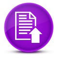 Upload document luxurious glossy purple round button abstract Royalty Free Stock Photo