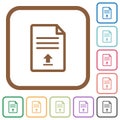 Upload document simple icons