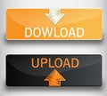 Upload, download buttons Royalty Free Stock Photo