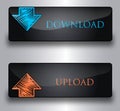 Upload, download buttons Royalty Free Stock Photo