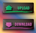 Upload, download buttons Royalty Free Stock Photo