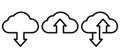 Upload download cloud arrow icon symbol. Vector illustration