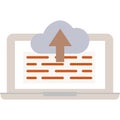 Upload download in cloud icon vector data storage Royalty Free Stock Photo