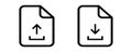 Upload and Download File Icons. File upload line icon for website design.