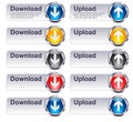 Upload Download Files - Internet button Gel Icon