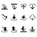 Upload & Download symbol. icons