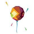 isolated colorful balloon design illustration on a white background, wpap pop