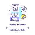 Upload favicon concept icon