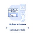 Upload favicon light blue concept icon