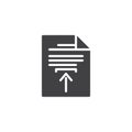 Upload file document vector icon Royalty Free Stock Photo