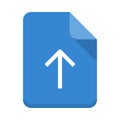 Upload file flat vector icon Royalty Free Stock Photo