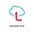 upload file icon. file document concept symbol design, vector i Royalty Free Stock Photo