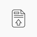 Upload file icon vector