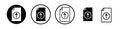 Upload file icon vector set on white background