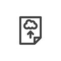 Upload file line icon Royalty Free Stock Photo