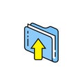 Upload file line icon