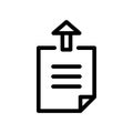 upload file vector line icon Royalty Free Stock Photo