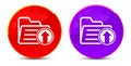 Upload files icon glossy round buttons illustration Royalty Free Stock Photo